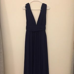 Lulus Navy Floor Length Gown